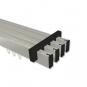 10212818-103928 Innenlauf Gardinenstange Deckenmontage Aluminium / Metall eckig 14x35 mm 4-läufig SMARTLINE - Paxo Edelstahl-Optik / Schwarz