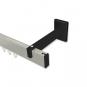 10212820-103928 Innenlauf Gardinenstange Aluminium / Metall eckig 14x35 mm SMARTLINE - Paxo Edelstahl-Optik / Schwarz (WA lang)