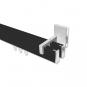 10212821-102912 Innenlauf Gardinenstange Aluminium / Metall eckig 14x35 mm 2-läufig SMARTLINE - Paxo Schwarz / Chrom
