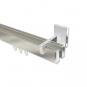 10212821-103912 Innenlauf Gardinenstange Aluminium / Metall eckig 14x35 mm 2-läufig SMARTLINE - Paxo Edelstahl-Optik / Chrom