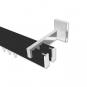 10212822-102812 Innenlauf Gardinenstange Aluminium / Metall eckig 14x35 mm 2-läufig SMARTLINE - Paxo Schwarz / Chrom (WA lang)