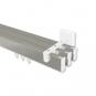 10212823-103932 Innenlauf Gardinenstange Aluminium / Metall eckig 14x35 mm 3-läufig SMARTLINE - Paxo Edelstahl-Optik / Weiß