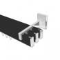 10212824-102812 Innenlauf Gardinenstange Aluminium / Metall eckig 14x35 mm 3-läufig SMARTLINE - Paxo Schwarz / Chrom (WA lang)
