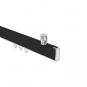 10212834-102812 Innenlauf Gardinenstange Deckenmontage Aluminium / Metall eckig 14x35 mm SONIUS - Paxo Schwarz / Chrom