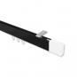 10212916-102832 Innenlauf Gardinenstange Deckenmontage Aluminium / Metall eckig 14x35 mm SMARTLINE (Universal) - Lox Schwarz / Weiß