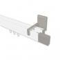 10212921-103239 Innenlauf Gardinenstange Aluminium / Metall eckig 14x35 mm 2-läufig SMARTLINE - Lox Weiß / Edelstahl-Optik