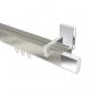 10212921-103912 Innenlauf Gardinenstange Aluminium / Metall eckig 14x35 mm 2-läufig SMARTLINE - Lox Edelstahl-Optik / Chrom