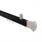 10213034-102939 Innenlauf Gardinenstange Deckenmontage Aluminium / Metall eckig 14x35 mm SONIUS - Conex Schwarz / Edelstahl-Optik