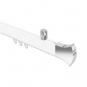 10213034-103212 Innenlauf Gardinenstange Deckenmontage Aluminium / Metall eckig 14x35 mm SONIUS - Conex Weiß / Chrom