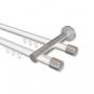 10213112-103212 Innenlauf Gardinenstange Aluminium / Metall 20 mm Ø 2-läufig PLATON - Santo Weiß / Chrom