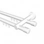 10213112-1032 Innenlauf Gardinenstange Aluminium / Metall 20 mm Ø 2-läufig PLATON - Santo Weiß