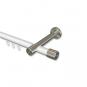 10213125-103239 Innenlauf Gardinenstange Aluminium / Metall 20 mm Ø PRESTIGE - Santo Weiß / Edelstahl-Optik