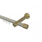 10213125-103938 Innenlauf Gardinenstange Edelstahl-Optik / Messing-Optik 20 mm Ø PRESTIGE - Santo