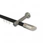 10213425-102939 Innenlauf Gardinenstange Aluminium / Metall 20 mm Ø PRESTIGE - Verano Schwarz / Edelstahl-Optik