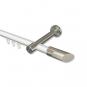 10213425-103239 Innenlauf Gardinenstange Aluminium / Metall 20 mm Ø PRESTIGE - Verano Weiß / Edelstahl-Optik