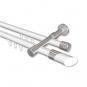 10213426-103212 Innenlauf Gardinenstange Aluminium / Metall 20 mm Ø 2-läufig PRESTIGE - Verano Weiß / Chrom
