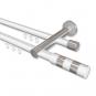 10213512-103212 Innenlauf Gardinenstange Aluminium / Metall 20 mm Ø 2-läufig PLATON - Mavell Weiß / Chrom