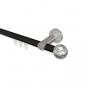 10213611-102912 Innenlauf Gardinenstange Aluminium / Metall 20 mm Ø PLATON - Luino Schwarz / Chrom