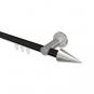 10213711-102912 Innenlauf Gardinenstange Aluminium / Metall 20 mm Ø PLATON - Savio Schwarz / Chrom