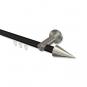 10213711-102939 Innenlauf Gardinenstange Aluminium / Metall 20 mm Ø PLATON - Savio Schwarz / Edelstahl-Optik