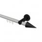10213711-103329 Innenlauf Gardinenstange Aluminium / Metall 20 mm Ø PLATON - Savio Silbergrau / Schwarz