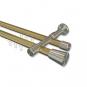 10214626-103839 Innenlauf Gardinenstange Messing-Optik / Edelstahl-Optik 20 mm Ø 2-läufig PRESTIGE - Sitra