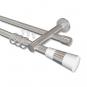 10223312-10123212 Rundrohr-Innenlauf Gardinenstange Aluminium / Metall 20 mm Ø 2-läufig PLATON - Tanara Chrom