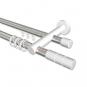 10223812-101232 Rundrohr-Innenlauf Gardinenstange Aluminium / Metall 20 mm Ø 2-läufig PLATON - Elanto Chrom / Weiß