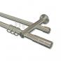 10223812-1039 Rundrohr-Innenlauf Gardinenstange Edelstahl-Optik 20 mm Ø 2-läufig PLATON - Elanto