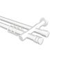 10224126-1032 Rundrohr-Innenlauf Gardinenstange Aluminium / Metall 20 mm Ø 2-läufig PRESTIGE - Estana Weiß