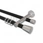 10224612-102912 Rundrohr-Innenlauf Gardinenstange Aluminium / Metall 20 mm Ø 2-läufig PLATON - Sitra Schwarz / Chrom