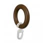 1120508-1019 Ringe (Rundringe) Nussbaum lackiert Typ F20 für Gardinenstangen 20 mm Ø