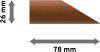 Endstücke Franca (Schräge) Kirschbaum lackiert für Gardinenstangen 16 mm Ø (2 Stück) 