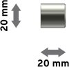 Endstücke Casa (Kappe) Edelstahl für Gardinenstangen 16 mm Ø (2 Stück) 
