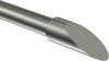 Endstücke Santoni (Schräge) Edelstahl-Optik für Gardinenstangen 16 mm Ø (2 Stück) 