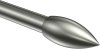 Endstücke Poveda (Flamme) Edelstahl-Optik für Gardinenstangen 16 mm Ø (2 Stück) 