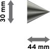 Endstücke Scarano (Kegel) Edelstahl für Gardinenstangen 16 mm Ø (2 Stück) 