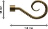 Endstücke Allegra (Spirale) Messing Antik für Gardinenstangen 16 mm Ø (2 Stück) 