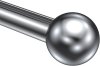 Endstücke Luino (Kugel) Chrom für Gardinenstangen 20 mm Ø (2 Stück) 