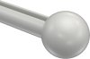 Endstücke Luino (Kugel) Weiß für Gardinenstangen 20 mm Ø (2 Stück) 