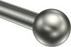 Endstücke Luino (Kugel) Edelstahl-Optik für Gardinenstangen 20 mm Ø (2 Stück) 
