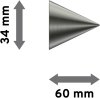 Endstücke Savio (Kegel) Edelstahl für Gardinenstangen 20 mm Ø (2 Stück) 