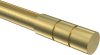 Endstücke Elanto (Rillenzylinder) Messing-Optik für Gardinenstangen 20 mm Ø (2 Stück) 