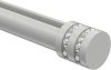 Endstücke Estana (Kappe Glitzer) Weiß für Gardinenstangen 20 mm Ø (2 Stück) 