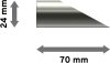 Endstücke Nevia (Schräge) Edelstahl für Gardinenstangen 20 mm Ø (2 Stück) 