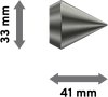Endstücke Sirius (Doppelkegel) Edelstahl für Gardinenstangen 20 mm Ø (2 Stück) 