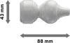 Endstücke Rondo (Rillenform) Weiß für Gardinenstangen 28 mm Ø (2 Stück) 