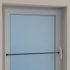 Vitragestangen mit Klebehaken Metall / Kunststoff Geno Schwarz (2 Stück) ausziehbar 30-50 cm