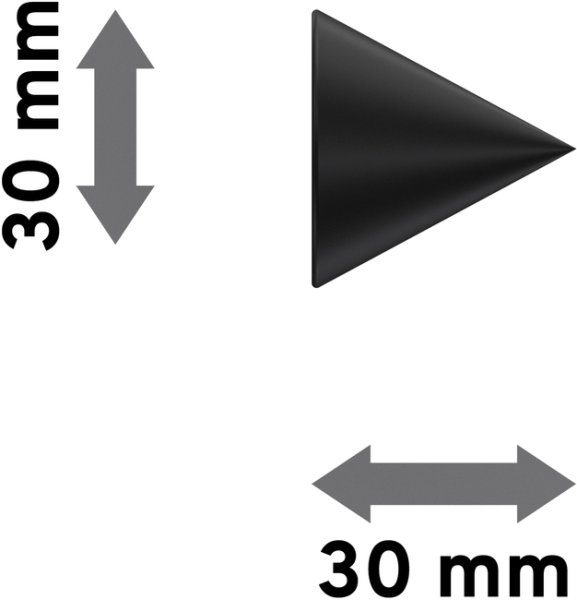 Endstücke Cone (Kegel) Schwarz für Gardinenstangen ausziehbar 16/13 mm Ø (2 Stück)