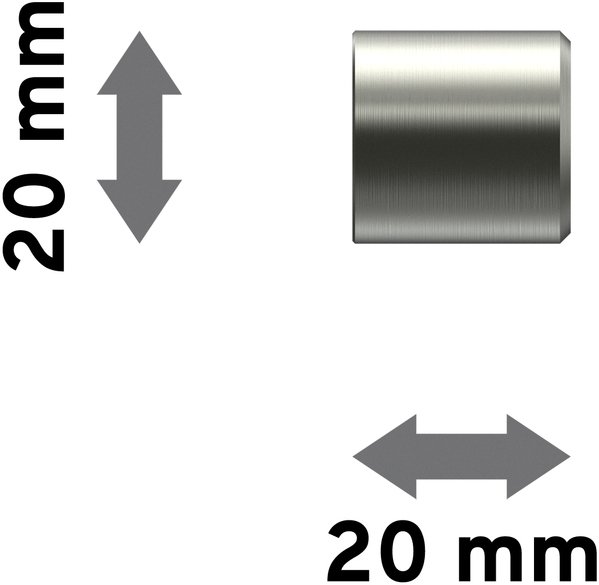 Endstücke Casa (Kappe) Edelstahl für Gardinenstangen 16 mm Ø (2 Stück)